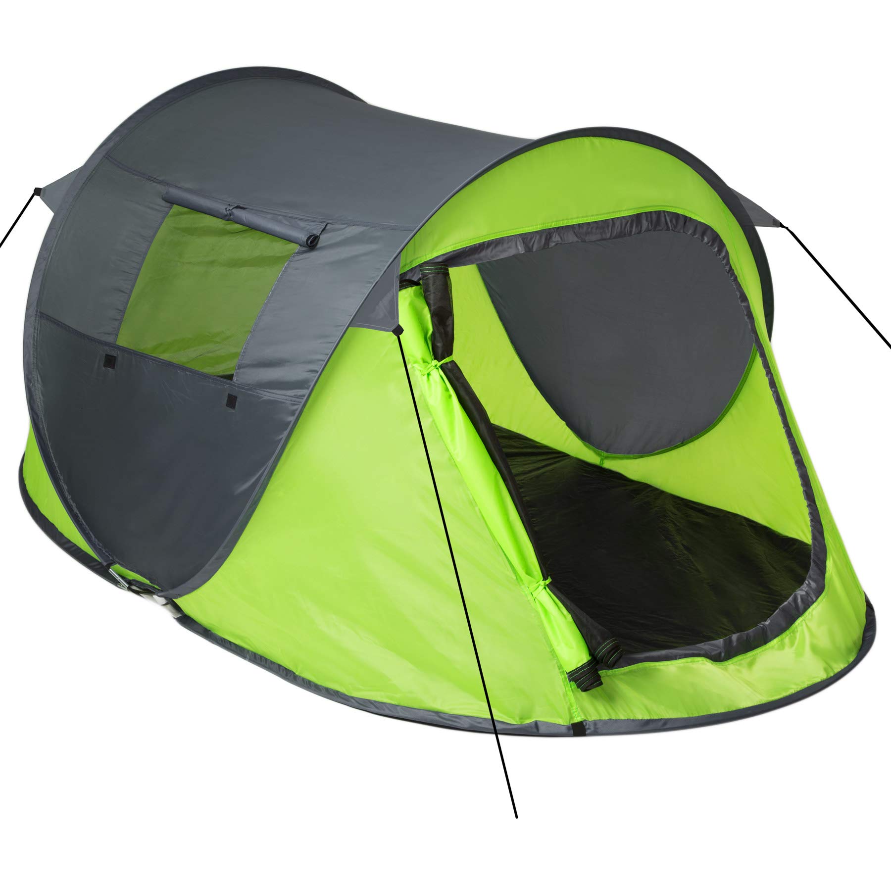 tectake® Tienda de Campaña para 2 Personas, Impermeable, Montaje Rápido, con Piquetas y Cuerdas Tensoras, Ideal para Camping, Senderismo, Acampada, Supervivencia