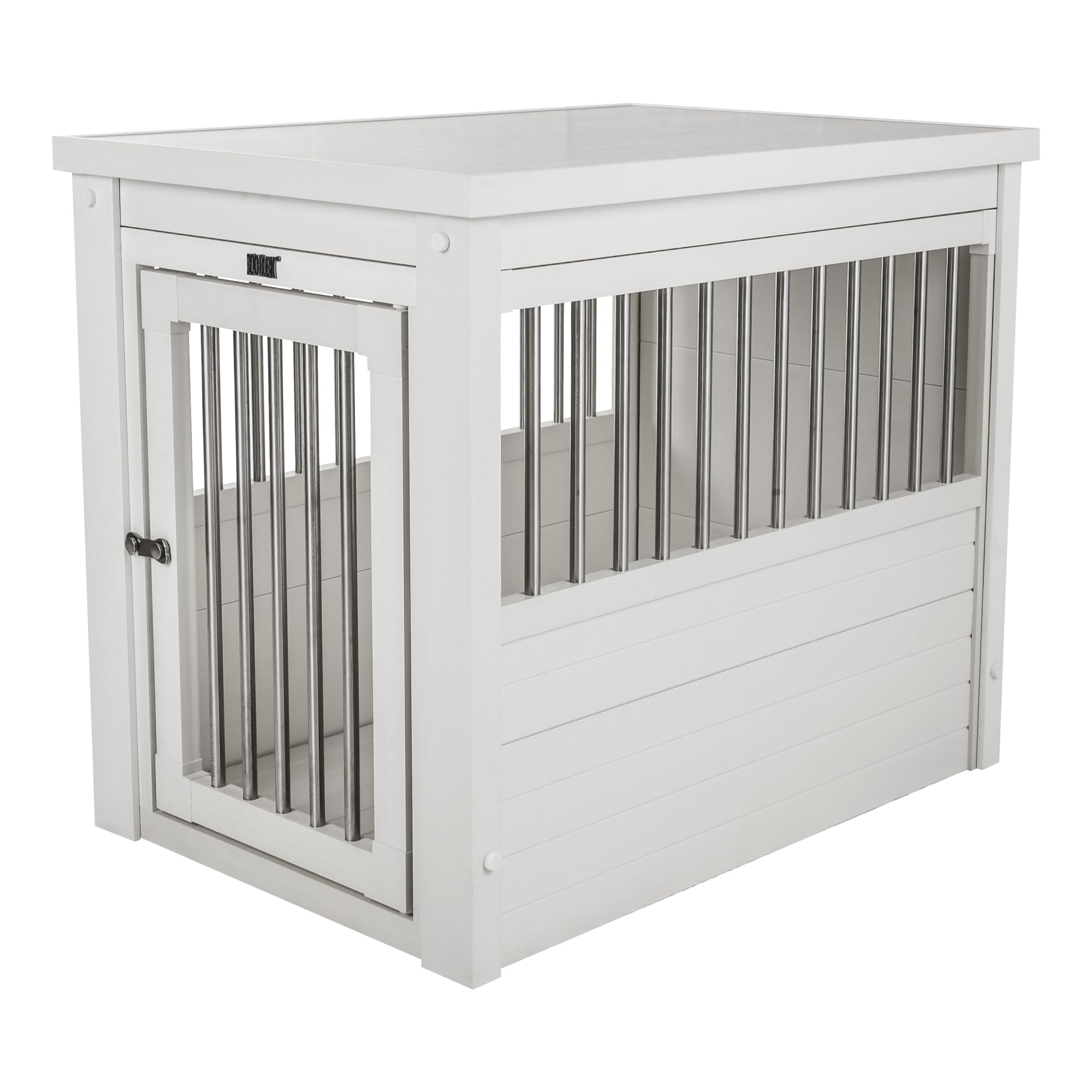 New Age Pet ecoFLEX Pet Crate/End Table, Medium, Antique White, Model:EHHC404M