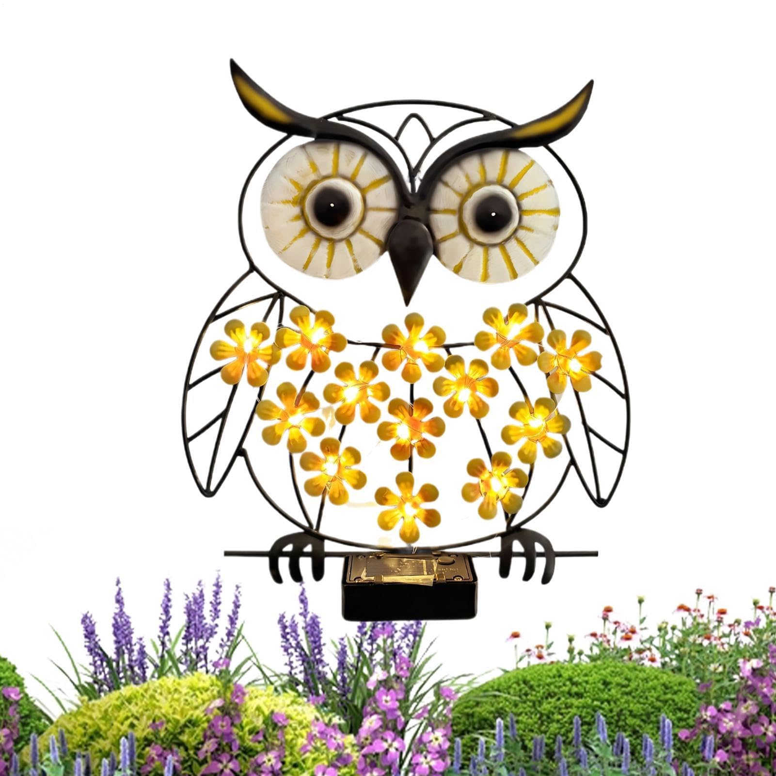 Wall Solar Lights Outdoor - Waterproof Decorative Weatherproof | Garden Owl Solar Lights Outdoor - for Backyard Pathway Patio Lawn Fence Porch Terrace