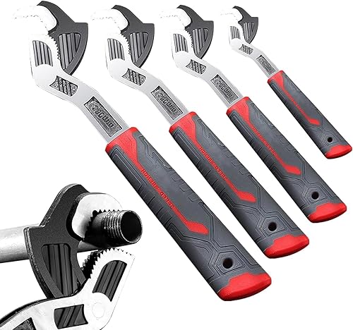 SeaAZqurtles Llave de tubo multifuncional de grado industrial, llave de tubo resistente, ajustable de 6 pulgadas, 8 pulgadas, 10 pulgadas, 12