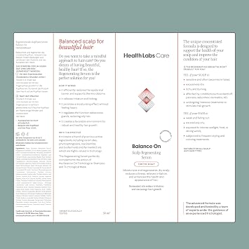 Health Labs Care Scalp Regenerating Serum - Soothing & Moisturizing Scalp Tonic - Strengthens Hair - For Itchy Scalp - 50 ml