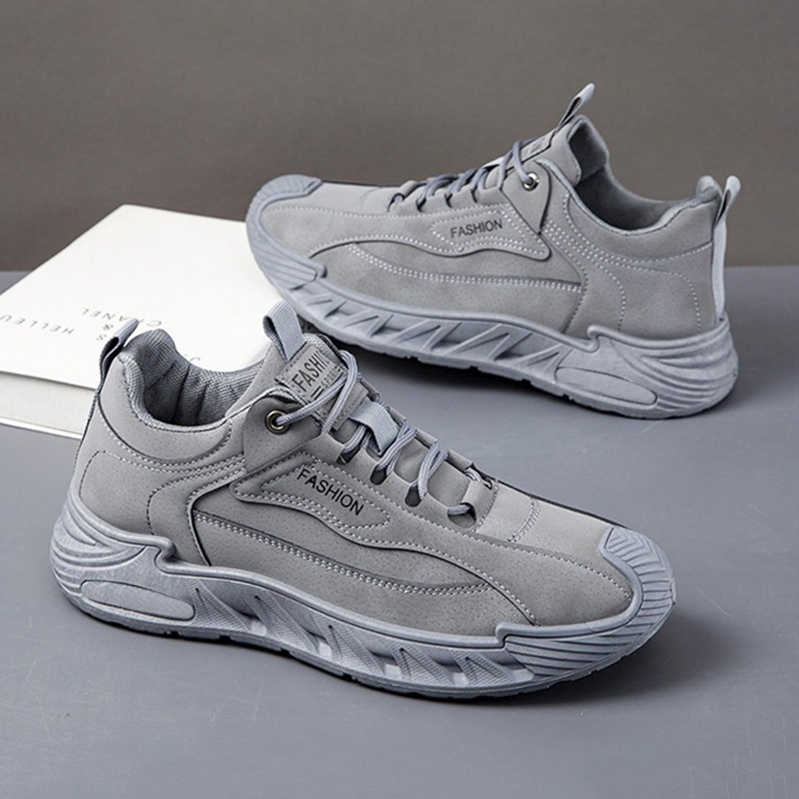 Scarpe da ginnastica da uomo in pelle scamosciata, stile casual, per tutti