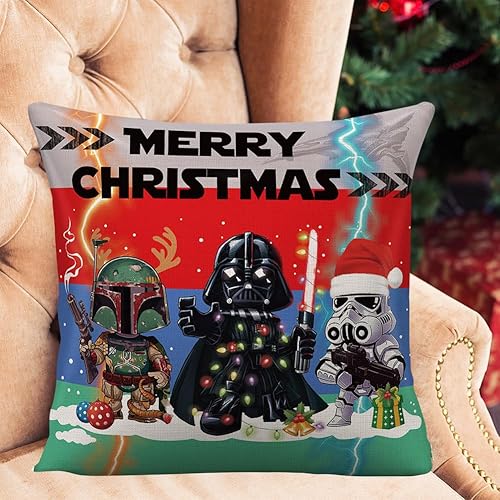 Miniatura 3 de Funda de almohada con temática de Star and Wars para sala de estar, dormitorio, Dar-t-h-Vader para sofá, cama, sofá, funda de cojín de lino y