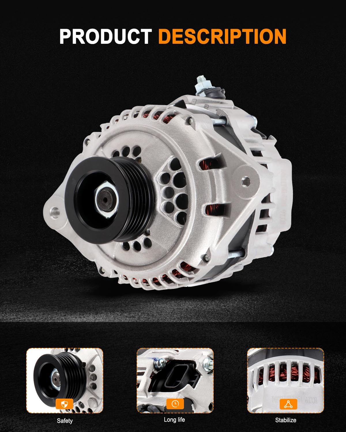 ASAPE 13645 New Alternator Fit for 1995-1999 for Subaru Legacy
