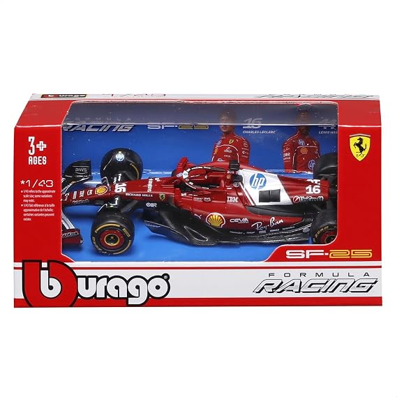 Bburago 18-36853 #16 2025 Model 1/43 F1 Scuderia Ferrari #16 Charles Le Clerre 2025 Seasonal Car / Race Sports Car Mini Car Diecast Car Complete Figure