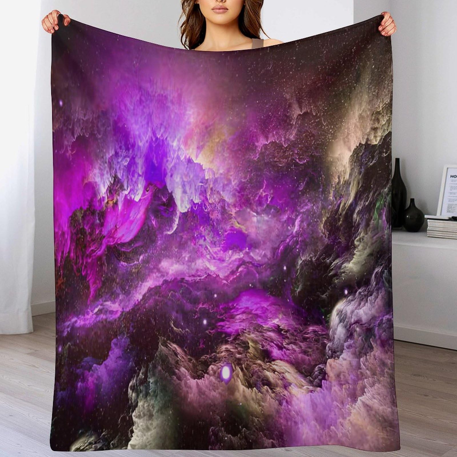 Manta de forro polar para sofá suave y cómoda de franela tamaño 150 x 200 cm modelo Nebula