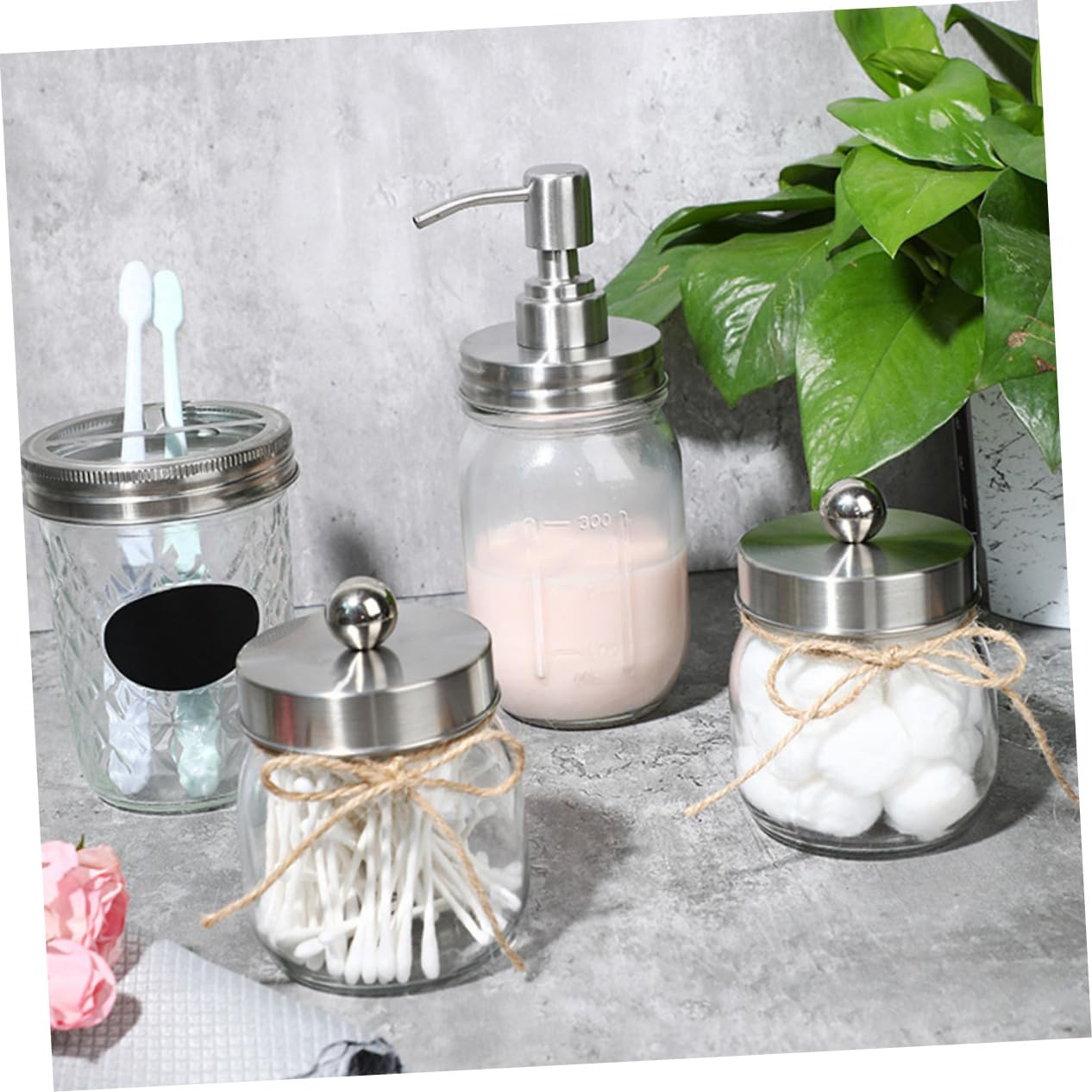 UKCOCO Vasos para Cepillos De Dientes Accesorios De Baño Loción De Vidrio Porta Hisopos para Baño Vaso para Cepillo De Dientes para Cuarto De