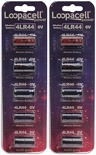 10 4LR44 / PX28A / L1325 / A544 / K28A / 476A 6V Alkaline Batteries for Dog Shock/Training Collars by Loopacell
