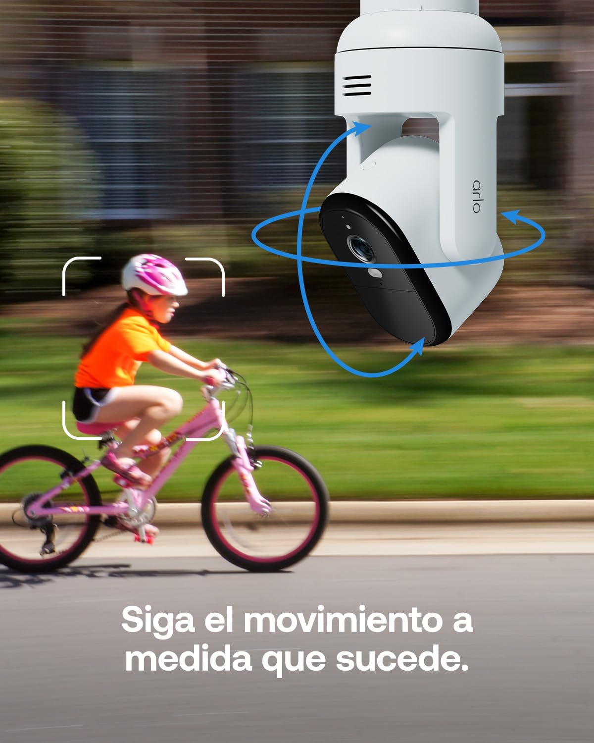 Arlo Essential 3 HD con rotación 360º Horizontal, Vertical y Zoom, Camara Vigilancia WiFi Exterior HD, Sensor de Movimiento, Alarmas, Visión Nocturna En Color, Prueba Secure Incluida, 2 Cámaras