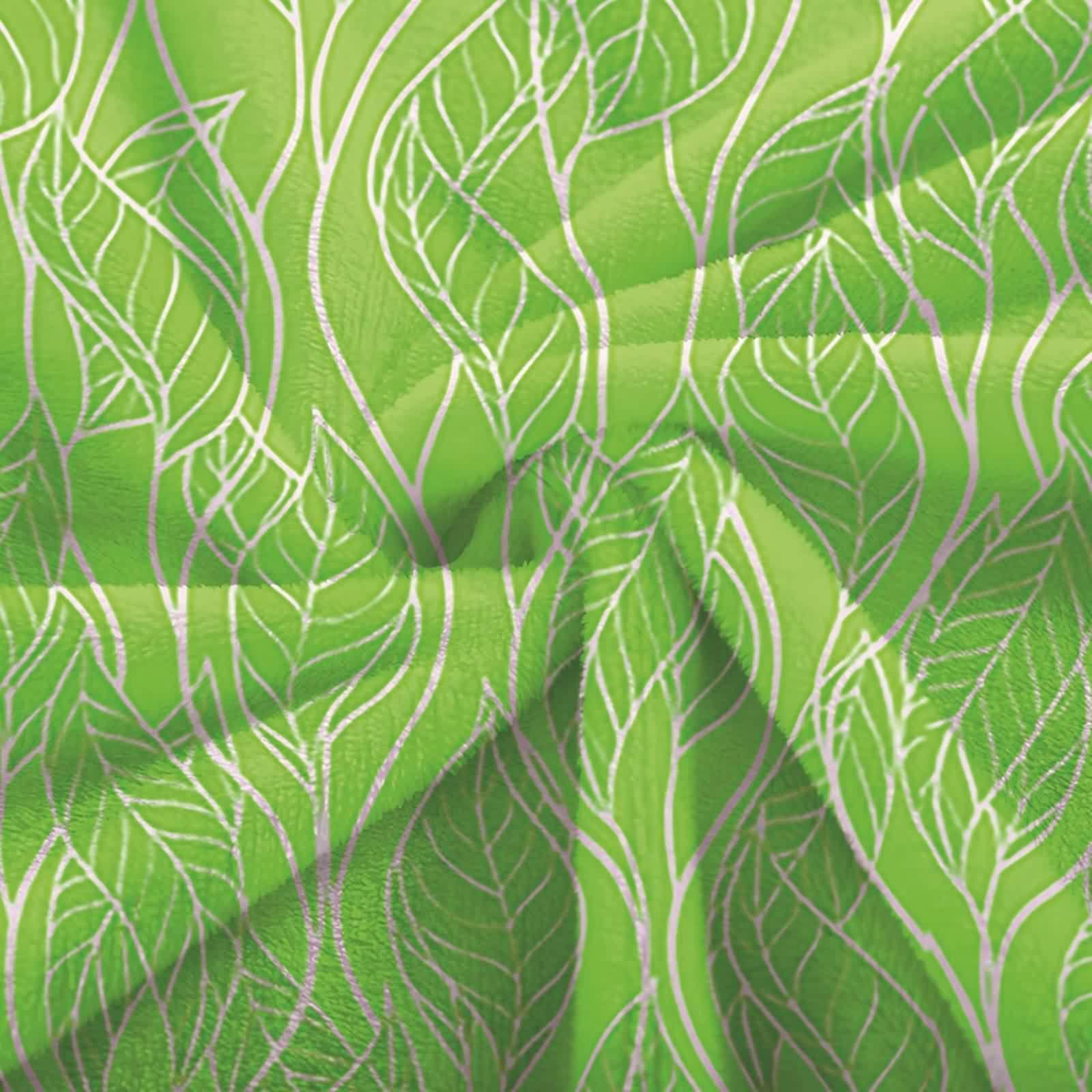 Warm Blanket, Fleecedecke Grün 150 x 200 Flanell Kuscheldecke Blatt Flanelldecke Weich Kuschelig Wohndecke Sofa Bett Geschenk