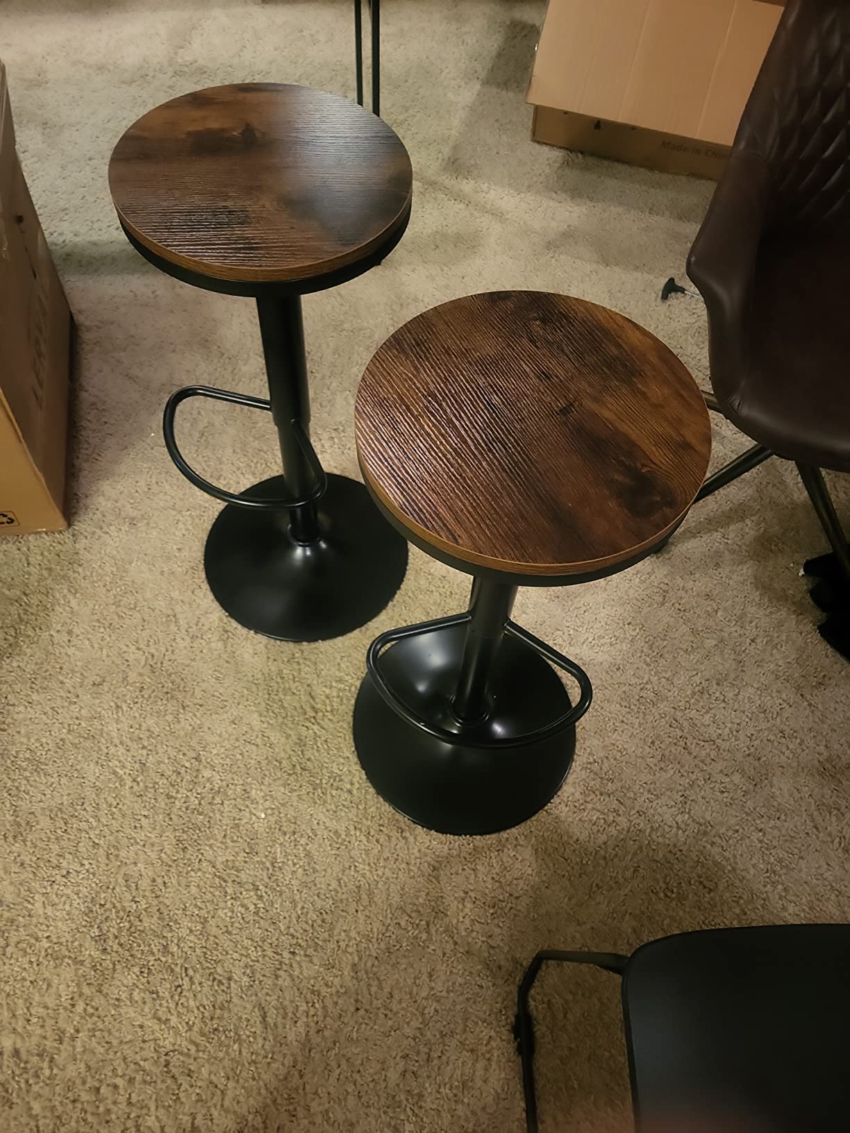 22/mo Finance LERYAY Wooden Barstools Bar Stools Set of 2 Height