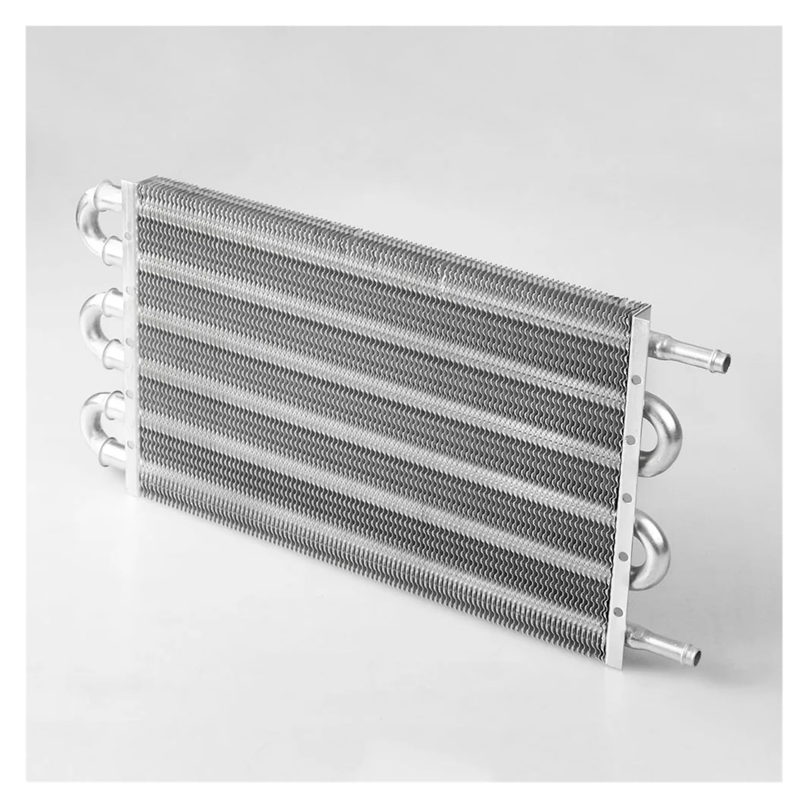 10 Rzędów 8 Rzędów 6 Rzędów 4 Rzędów 2 Rzędów Aluminiowa Chłodnica Oleju Do Zdalnej Skrzyni Biegów/Zestaw Konwertera Chłodnicy Z Automatyczną Ręczną Przekładnią(6 Row Silver)