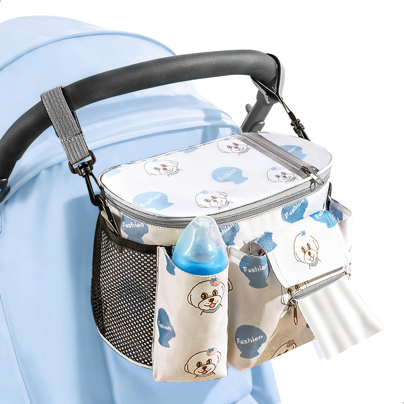 Stroller Bag, Universal Stroller Bag, Stroller Organizer Bag with Cup Holder and Tissue Pocket