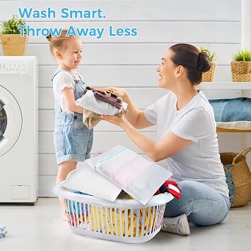 BAGAIL Laundry Bags Mesh Wash Bag for Intimates Lingerie and Delicates, 5Pcs (1XL,2L,2M)