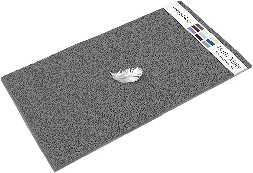 Miniatura 75 de Tapete de baño extra largo de felpilla suave, tapete de microfibra absorbente, lavable a máquina y antideslizante para puerta, baño, habitación