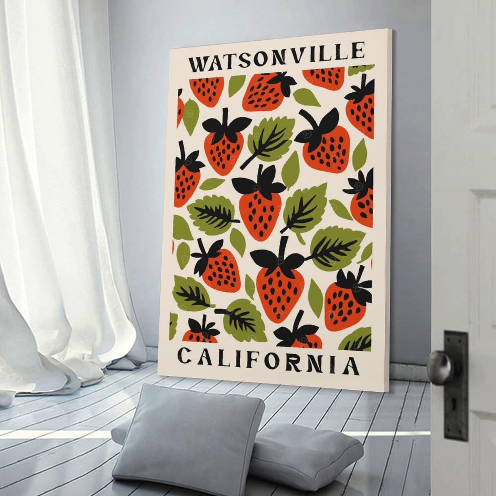 Junmoney Watsonville California Room Decor Wall Art 20x30inch(50x75cm), for Living Room, Bedroom, Office Or Hallway, An Adaptable Decor Piece for Home Use