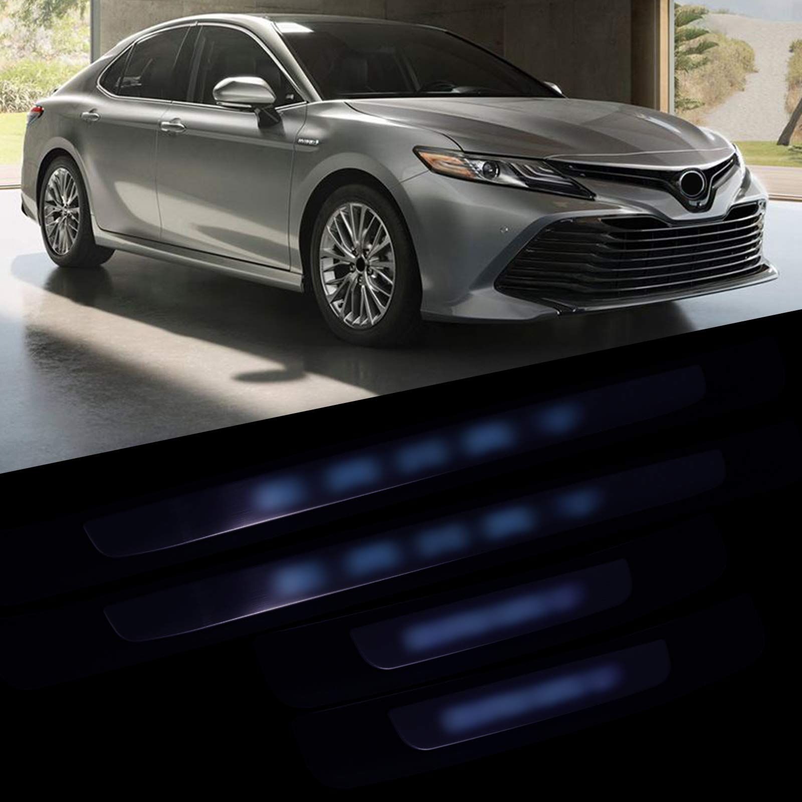 Amazon | MFC PRO 耐久 CAMRY(2018-2024) 青光 LED 歓迎ペタル ドア