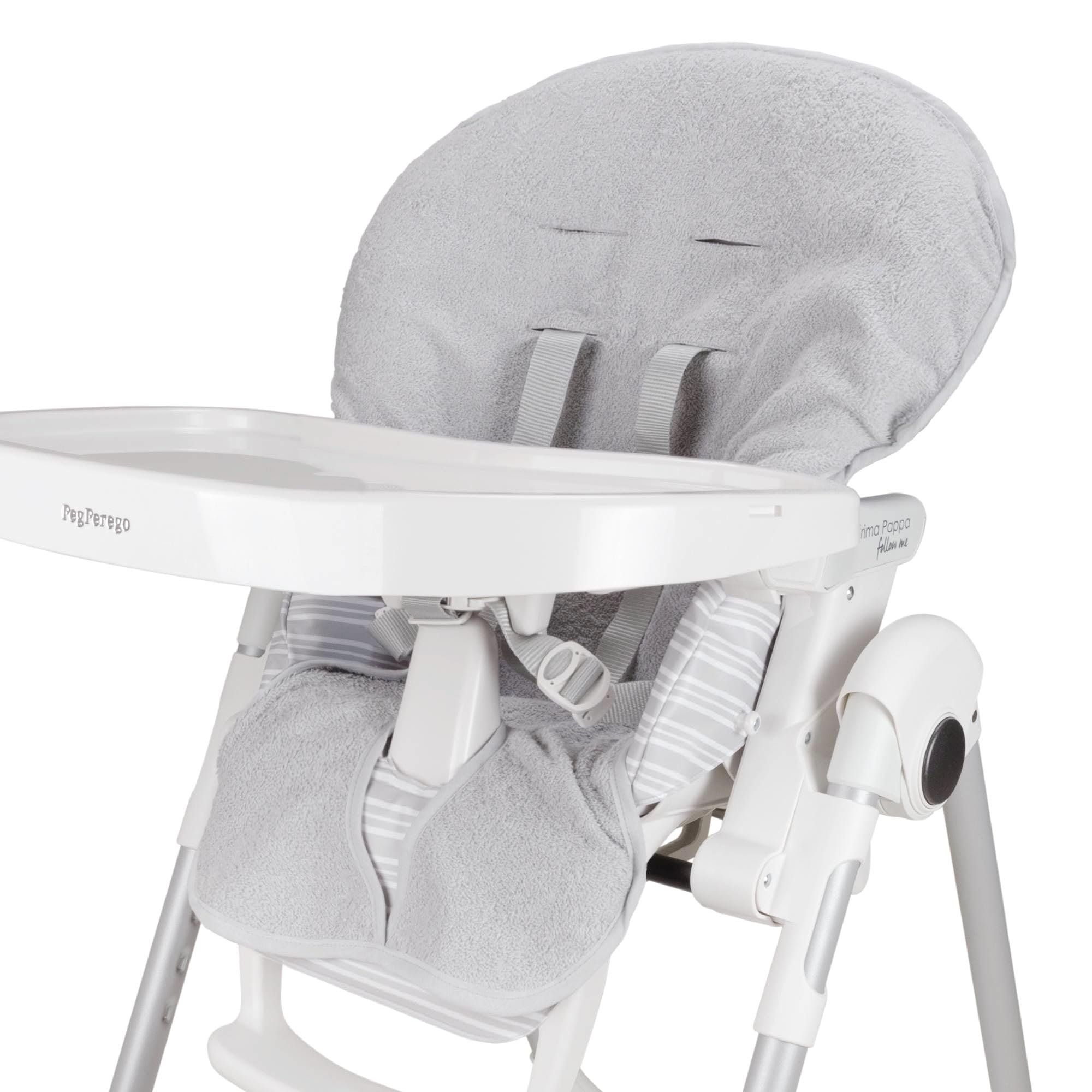 Babysanity Housse de Chaise Haute Universelle en Mousse de Coton Douce Apporte à Votre Chaise Haute une Sensation de Sécheresse et de Fraîcheur 100% Fabriqué en Italie (Gris)