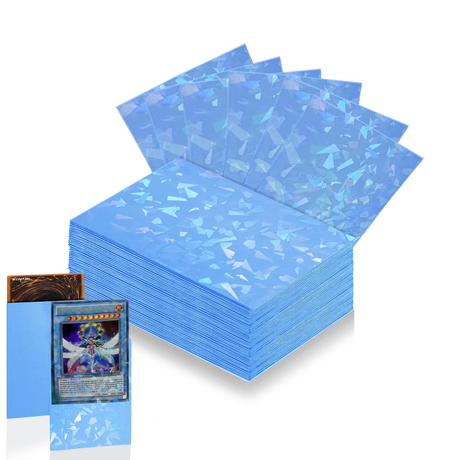 yugioh card sleeves blue Amazon.com: 100 Count Sky Blue Card Sleeves for Trading Cards, Perfect Fit  Shiny MTG Card Sleeve, Holographic Card Sleeves Fit for Magic, Photocard,  TCG, Baseball/Sports Cards, Yugioh Card, Game Card 66 *