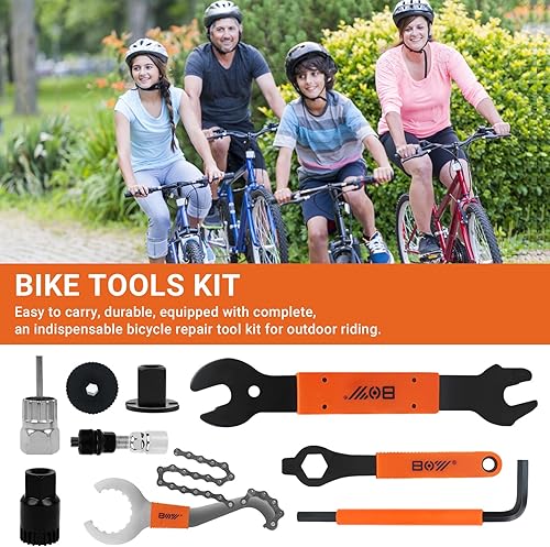 Miniatura 7 de FOUUAAOOU Kit de herramientas para bicicleta, tiene herramienta de extracción de casete de bicicleta 3 en 1, llave de pedal de bicicleta,