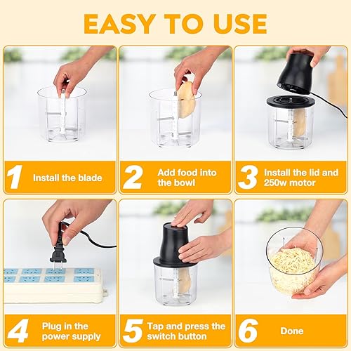 Miniatura 8 de Herramienta trituradora eléctrica de pollo herramienta trituradora de carne multifuncional de 250 W con gran capacidad - Picadora de carne para