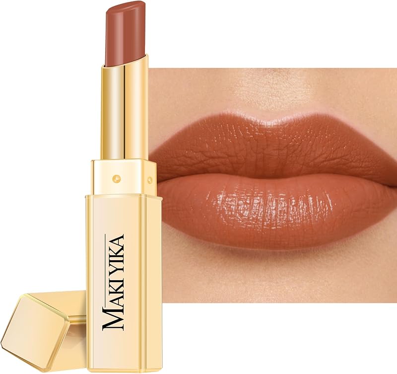 Lápiz labial Moisture de color marrón claro para mujer, bálsamo labial con color hidratante | Lápiz labial desnudo transparente para labios secos y agrietados, labios brillantes teñidos para Navidad, MA050 marrón leche