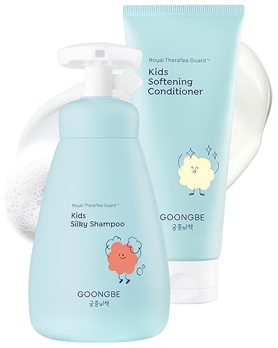 Vista 13 de GOONGBE Champú Sedoso para Niños - Champú Coreano Suavizante para Cabello Infantil - Cabello Brillante y Sedoso para Cabello Débil, Encrespado