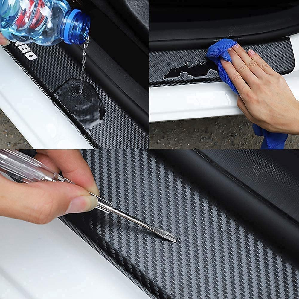 5 Pièces Plaques Seuil Porte Fibre Carbone Suzuki Vitara - Protection Anti-Rayures