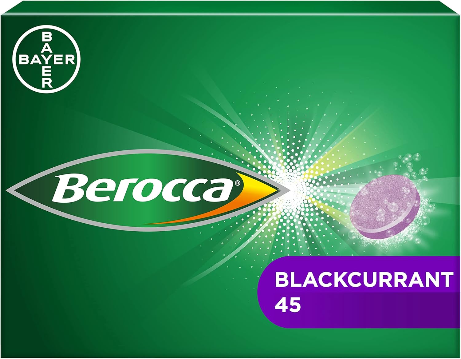 Berocca Blackcurrant Flavour 45 Effervescent Tablets