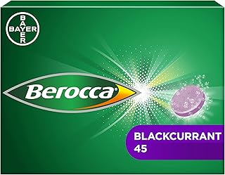 Berocca Vitamin C Effervescent Blackcurrant Flavour Tablets, Pack of 45