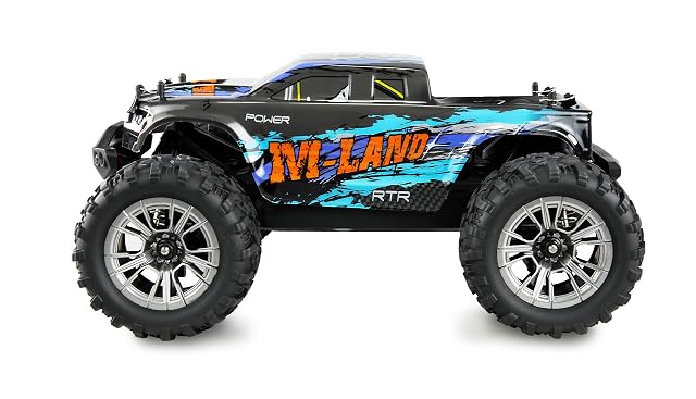 Foto 3 de 7 de Amewi M-Land Monster Truck - Camión teledirigido (48 km/h, 4WD 1:16, RTR, Incluye Mando a Distancia, batería…