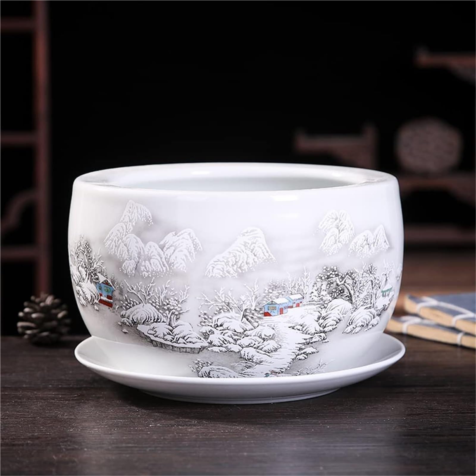 Pot de fleur style chinois, une idée cadeau idéale pour décoration de porche et amoureux de jardin