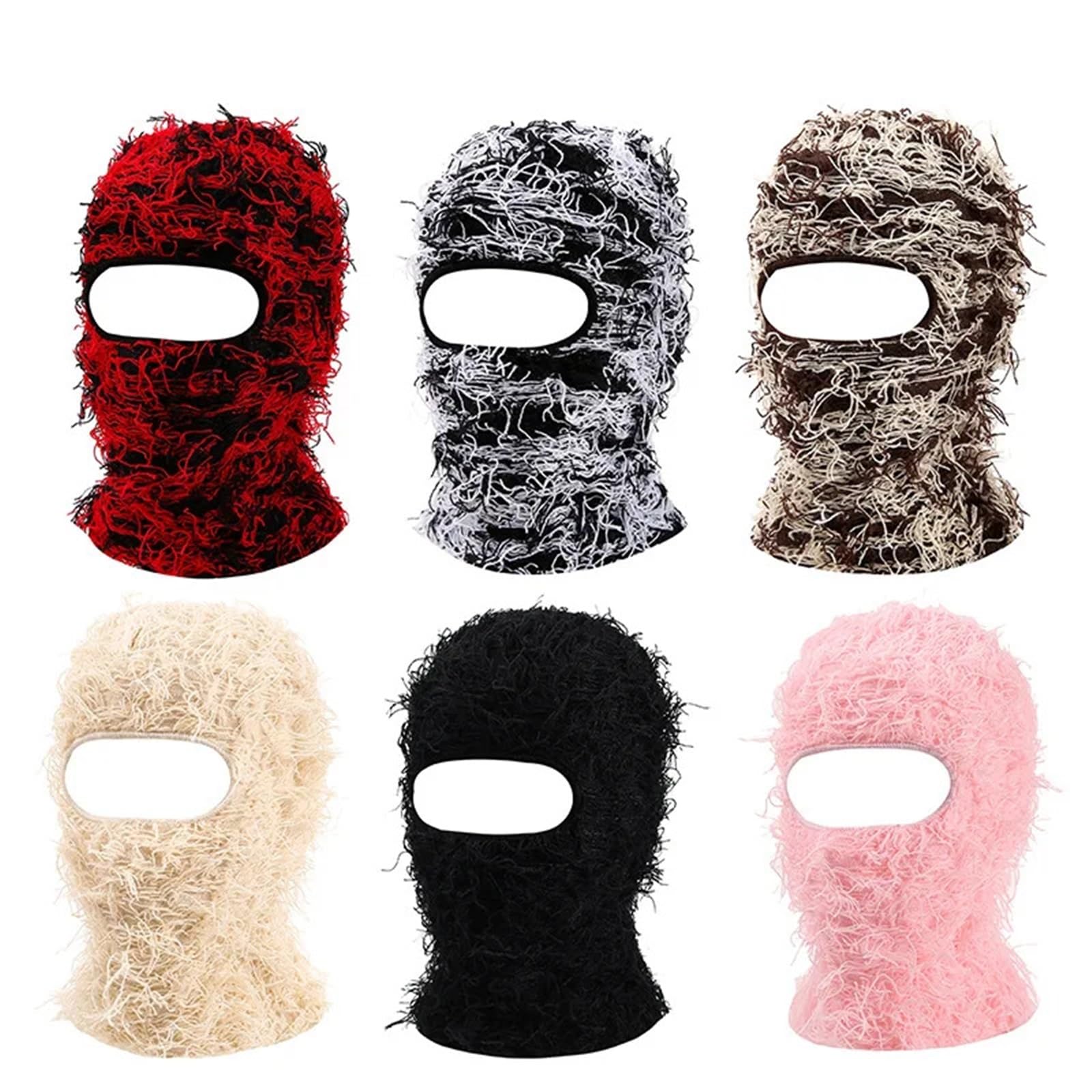 Cagoule Masque De Ski 2Pcs Ski Mask Face Scarf Warm Windproof Breathable Soft Winter Running Hiking Skiing Snowboarding Sports Accessories pour Le Ski(Beige)