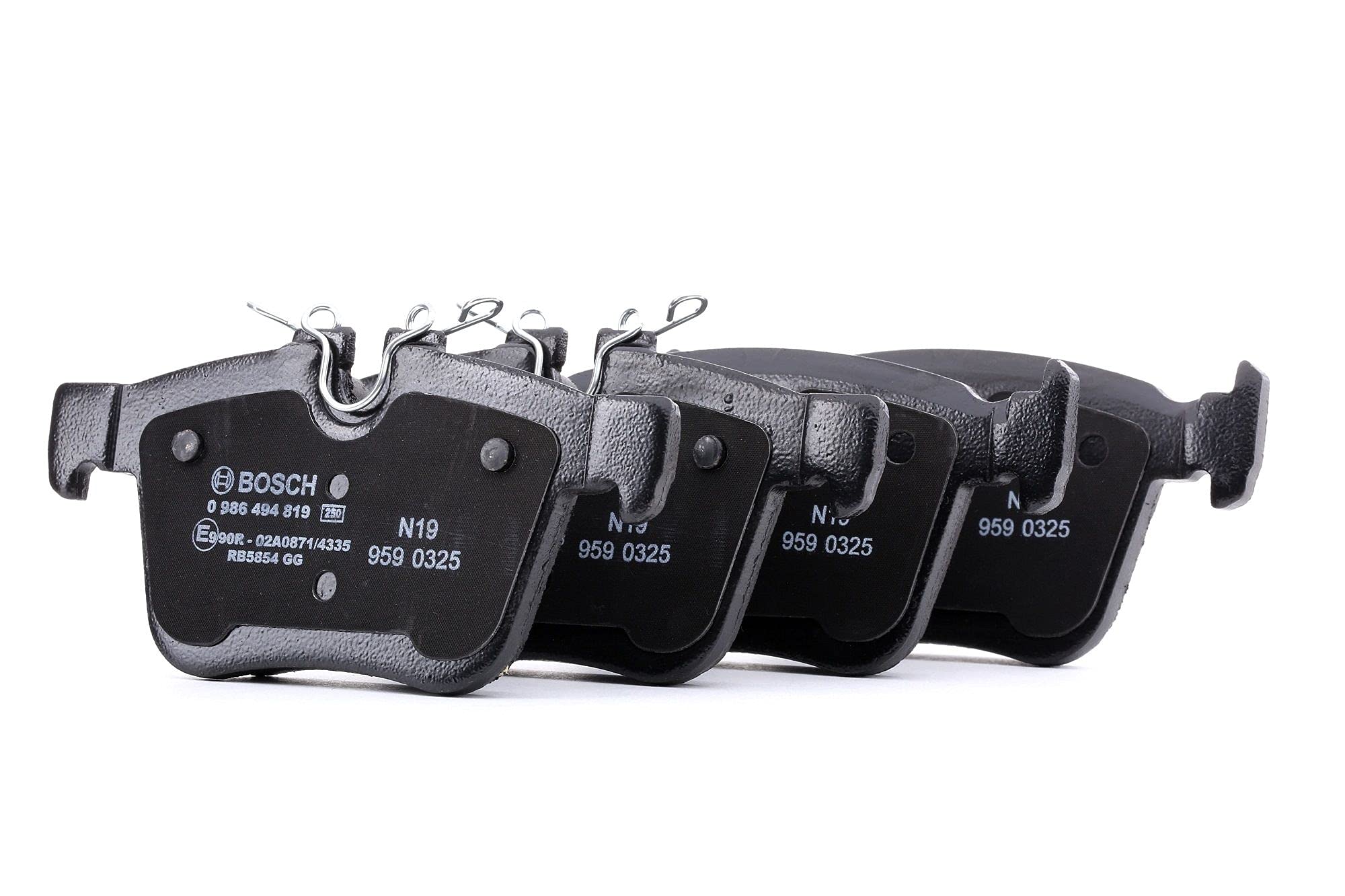 Bosch Bosch BP1993 - Brake Pads Car Rear Axle - Bosch Quality - Reduced Noise and Dust - ECE-R90 Certified - Copper-Free - 1 Set of 4