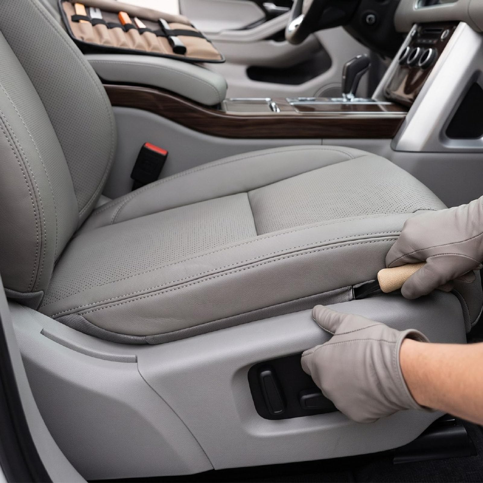 Funda Inferior para Asiento de Coche, Cuero de Microfibra