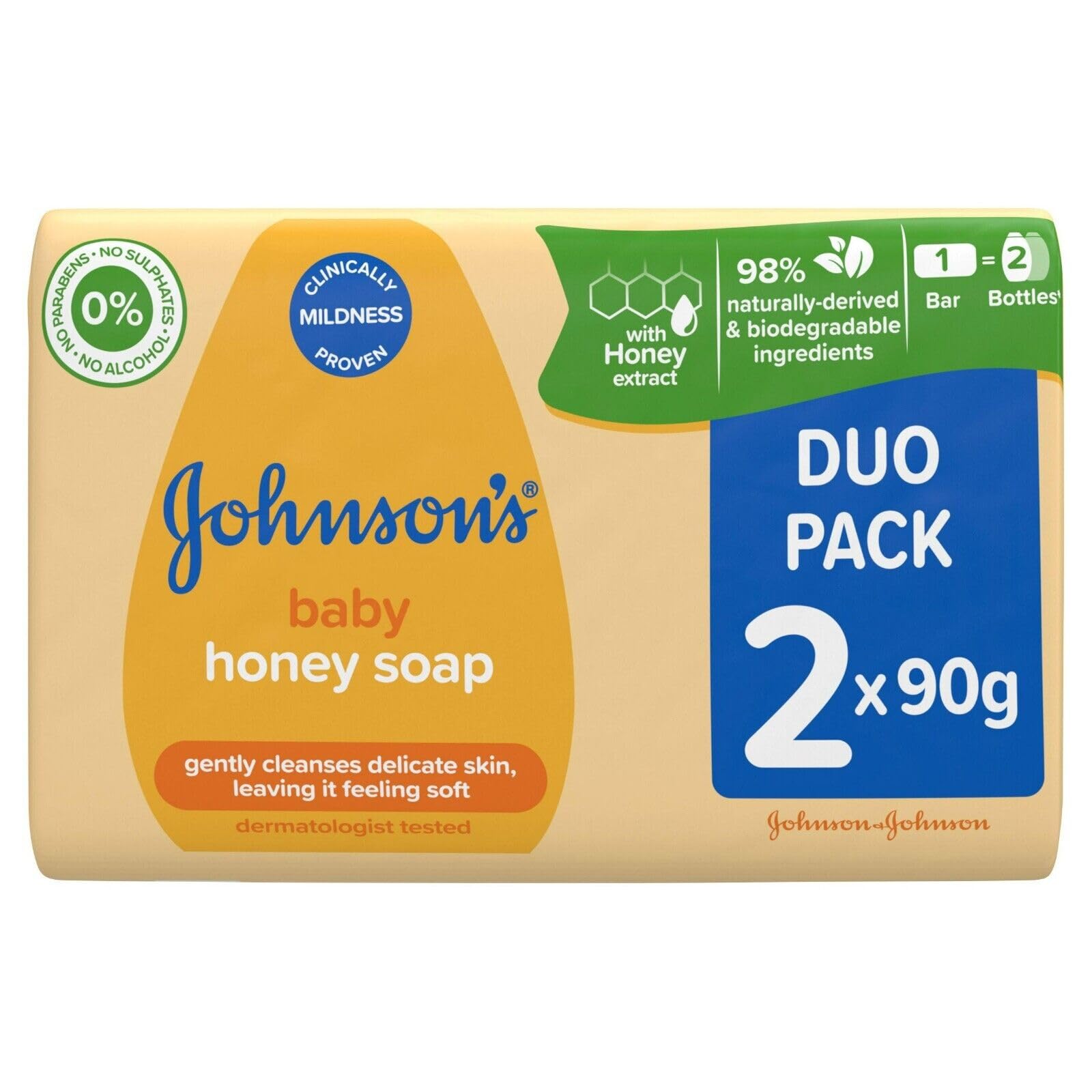 Johnson's Baby Honey Soap 2 x 90 g