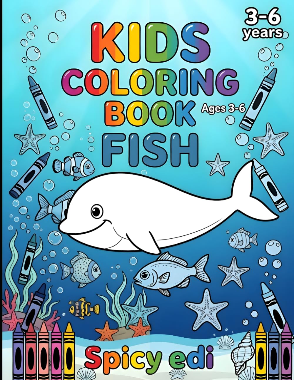 Fish Friends Coloring Book: Fun Ocean Adventures for Kids Ages 3-6