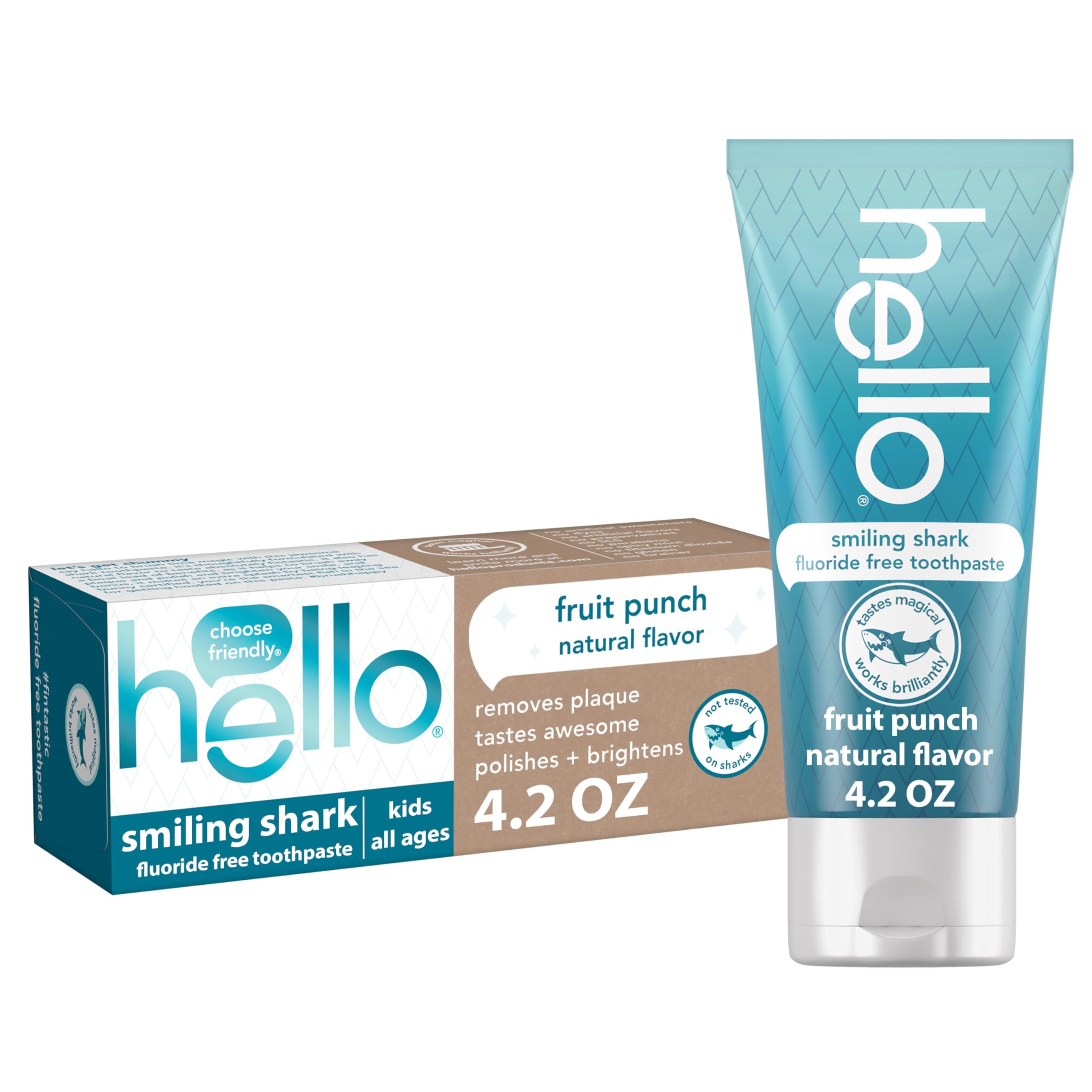 Amazon.com: Hello Smiling Shark Fluoride Free Kids Toothpaste