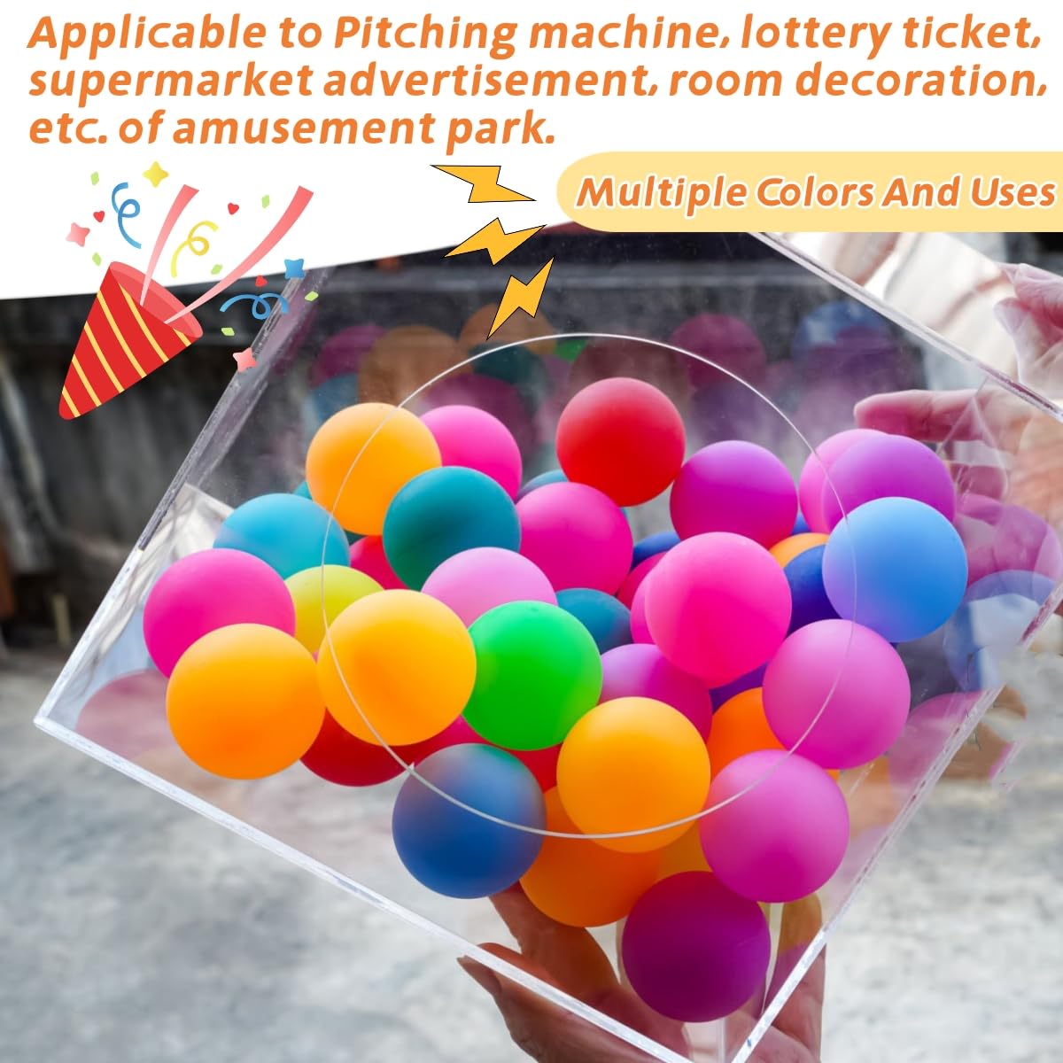 40 Palline Da Ping Pong Colorate Fonyiunce - 40mm Per Allenamento, Giochi E Animali Domestici - Foto 7