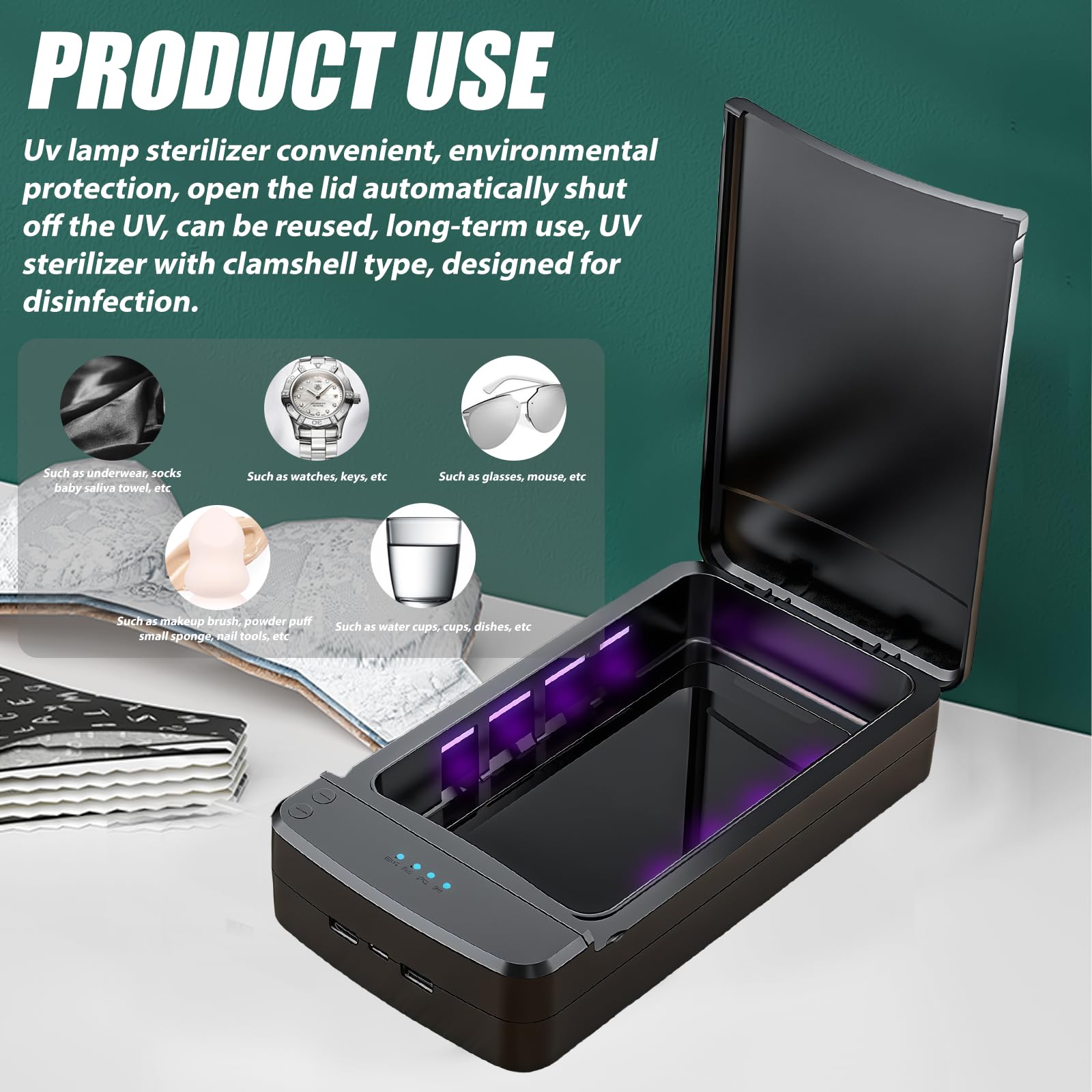 Scatola professionale per nail art sterilizzatore: WIYETY UV lampada sterilizzatore, disinfettante professionale UV con funzionamento silenzioso, adatto per utensili per unghie e saloni di unghie