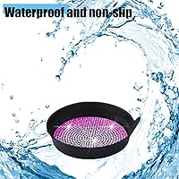 Vista 9 de zipelo Bling Car Cup Coaster, 2 Pack Universal Vehicle Anti-Slip Cup Holder Insert Coasters, Crystal Rhinestone Silicone Shockproof Drink Mat, Car