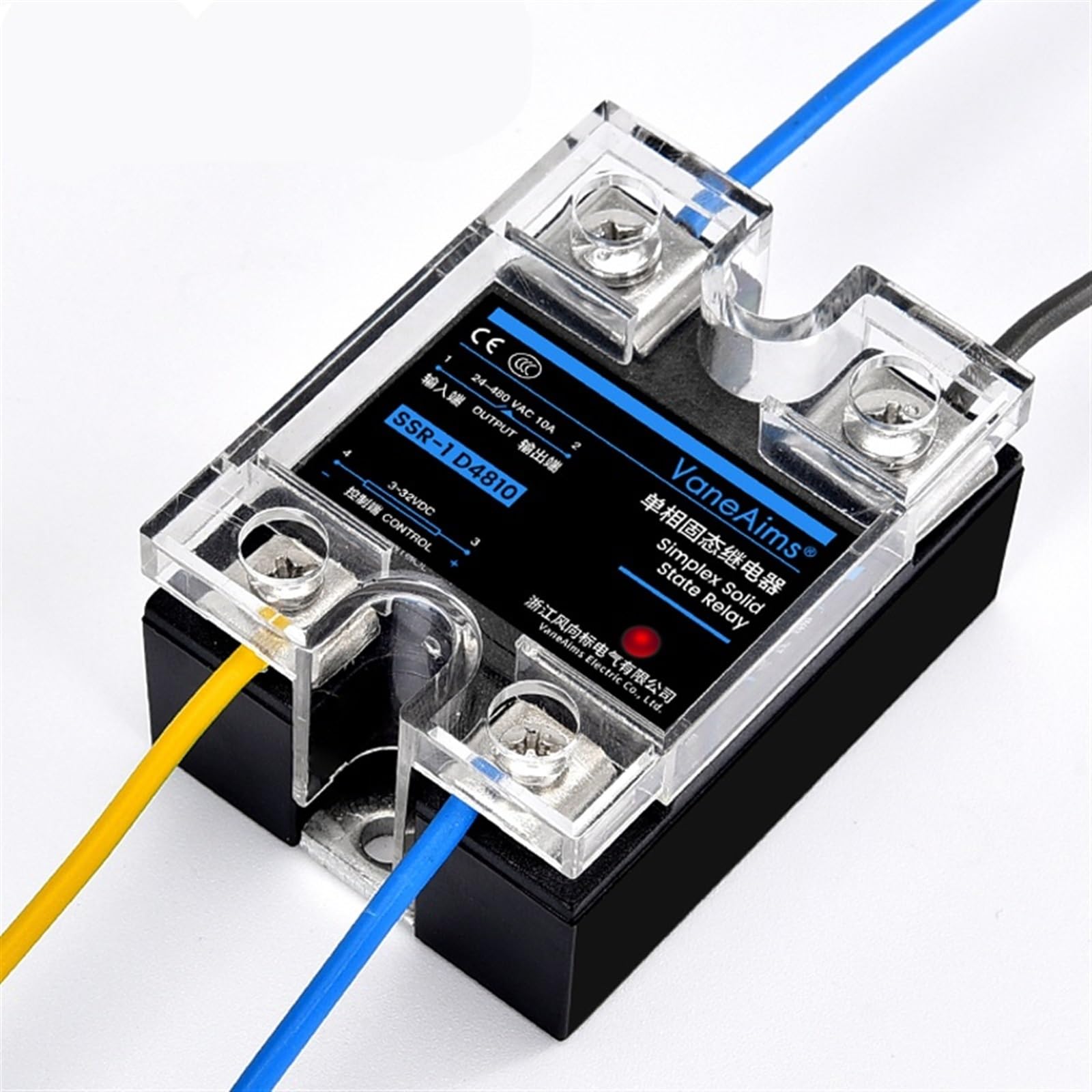 Relé de Estado sólido monofásico 25DA -40DA -40AA, módulo 10A 25A 40A 60A 80A 100A 120A for Control Temperatura(DC Controlled DC,40A)