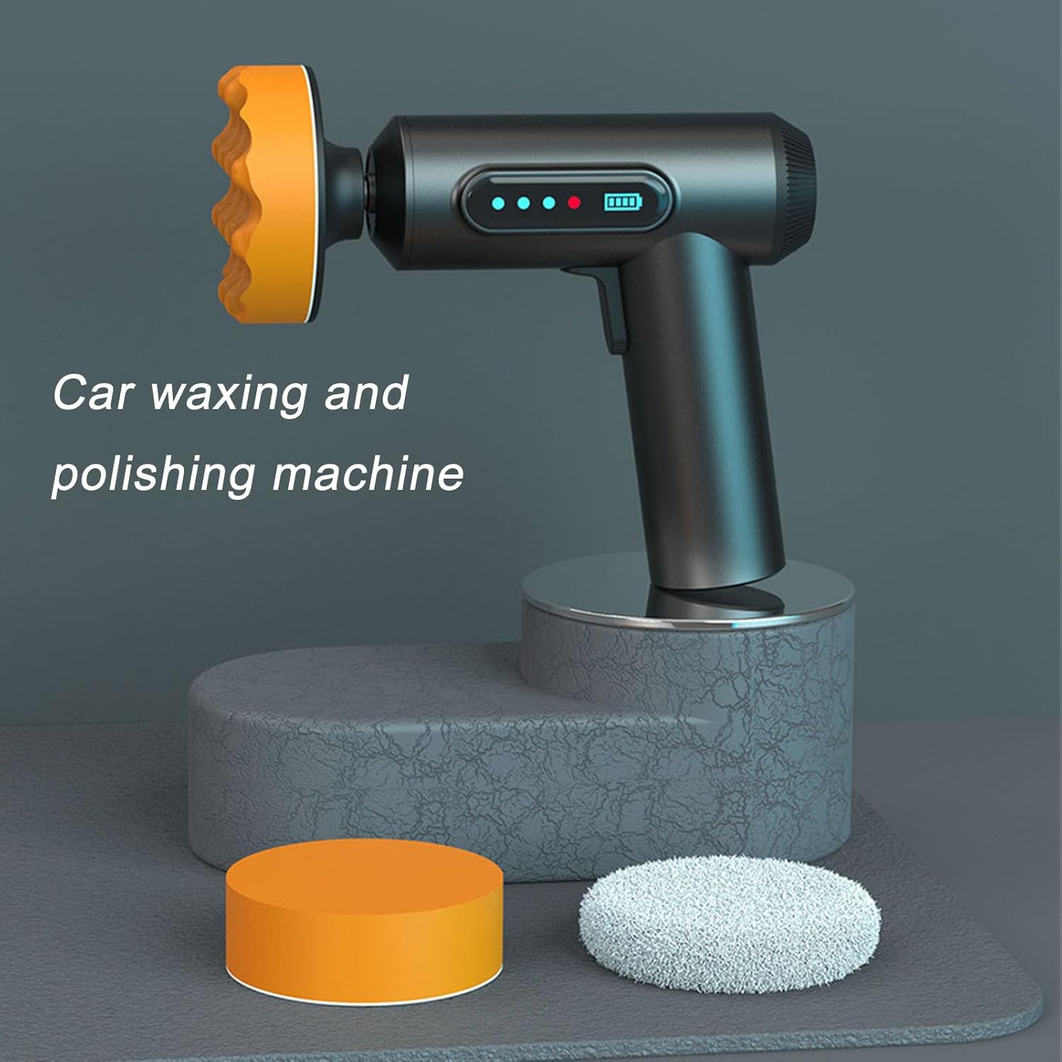 Keenso Cordless Car Buffer Polisher Scratch Repair with Lithium Battery, Portable Waxing Machine for Household Cars (Polishing Machine - Basic Version)