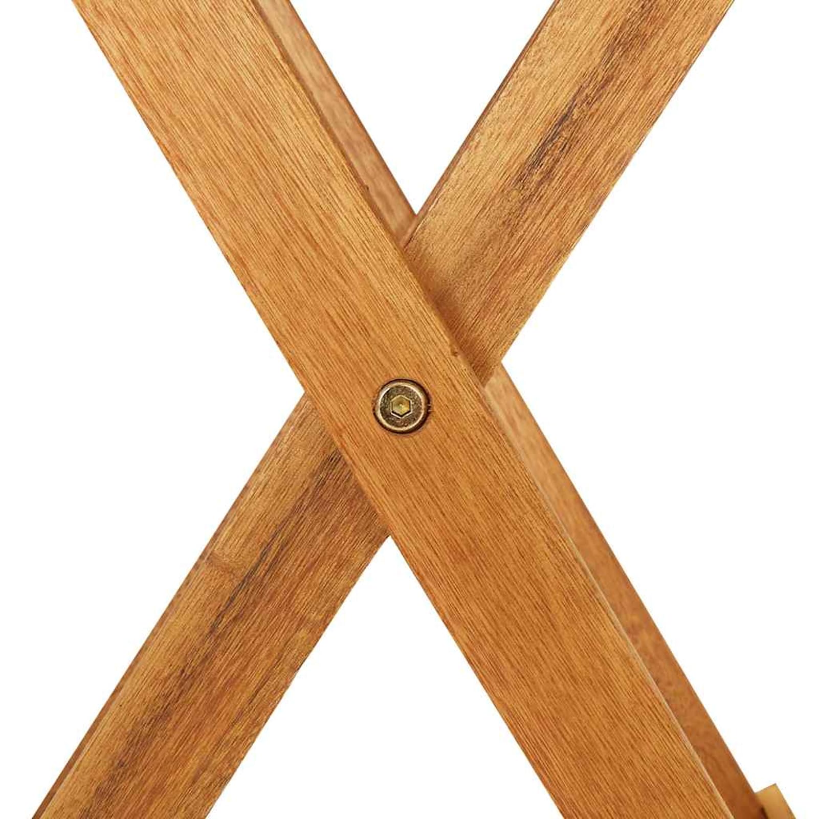 Gecheer Set da Bistrot, 3 Pezzi Pieghevole, in Legno Massello di Acacia, per Esterno, Terrazzo, Giardino