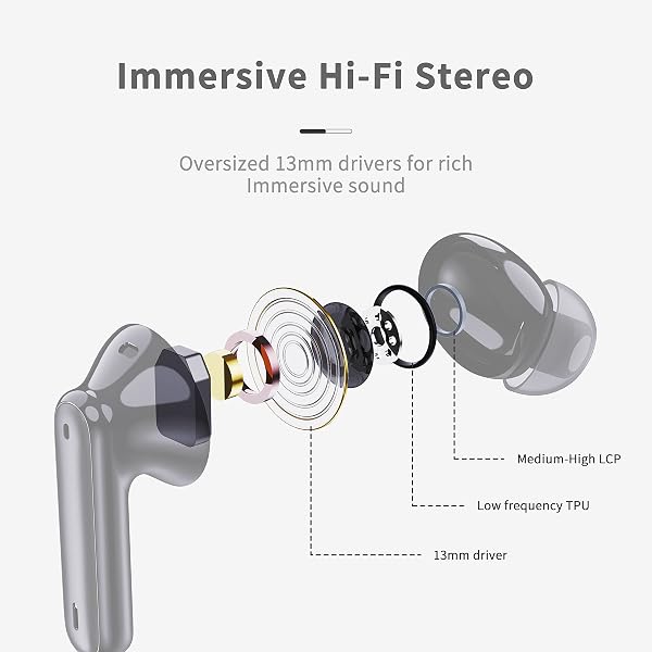 Besuche den xinwld- Bluetooth Kopfhörer, 2026 Kopfhörer Kabellos Bluetooth 5.4 mit 4 ENC Noise Cancelling Mics, 3D Tiefer Bass, 40Std In Ear Kabellose Kopfhörer IP7 Wasserdicht Sport Ohrhörer USB-C HiFi Stereo Schwarz in use