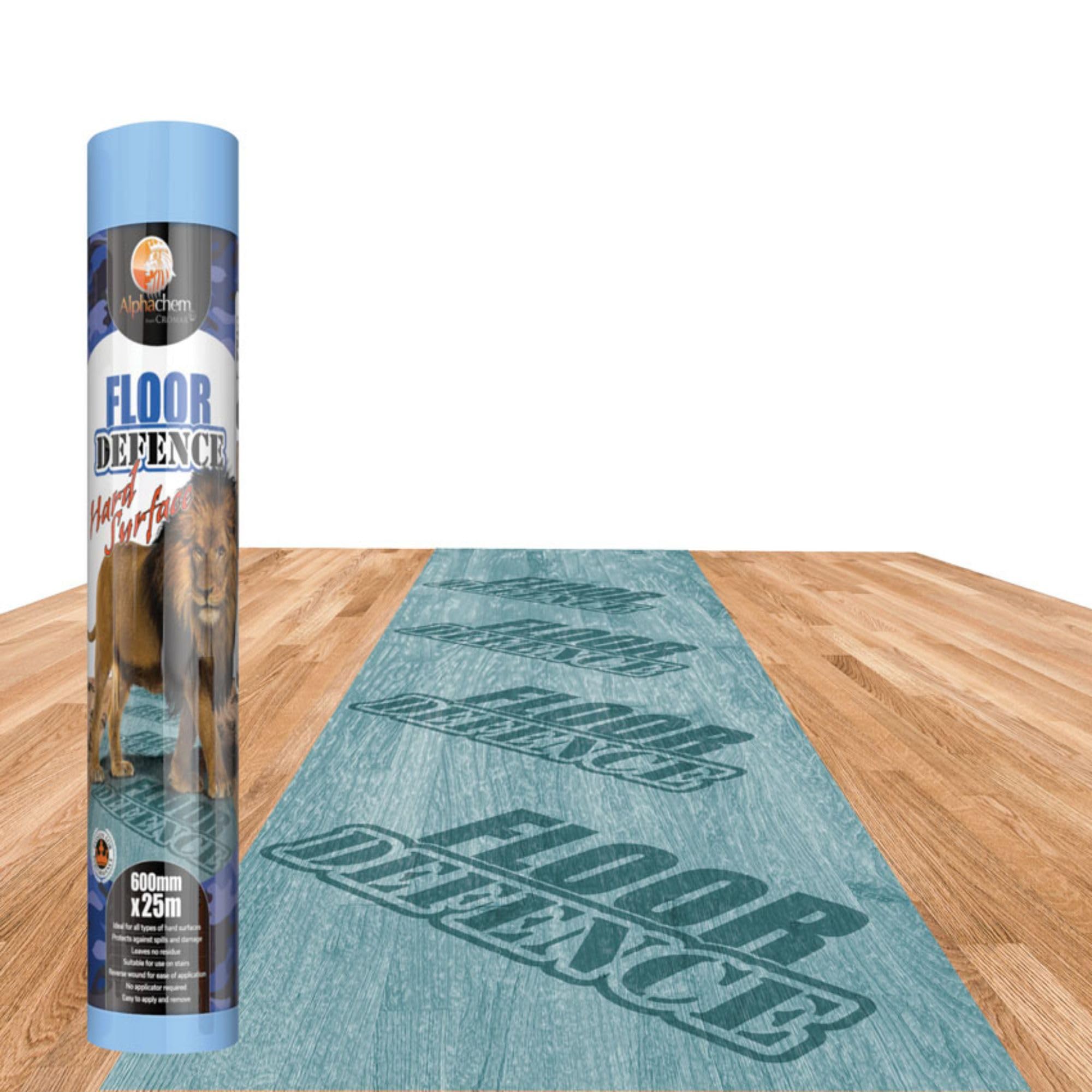 ARA CHOICE CROMAR – AlphaChem Floor Defence Contractors Hard Surface Protector | 600mm x 25m | Waterproof Hard floor Protector Roll Self-Adhesive – Protection Film