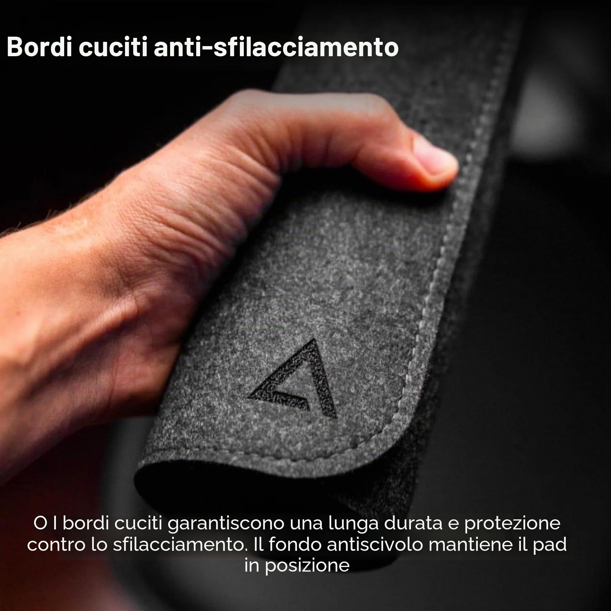 DELTAHUB - Tappetino protettivo da scrivania in feltro minimalista, anti-sfilacciamento, antiscivolo, facile da pulire, facile da scivolare, lunga durata, design elegante, confortevole, resistente,