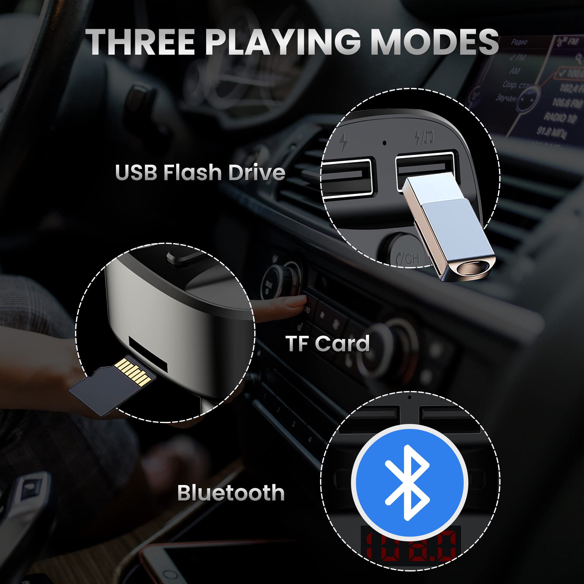 WeCool Bluetooth FM Transmitter - Car Music Streaming -2