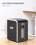 Locksworth-200-sheet Déchiqueteuse de papier micro-cut, P-5 Shredders de haute sécurité pour le bureau d'intérieur lourd service, document Shredter, bureau domiciliaire Shredster, 8.5 Capacité Gallon