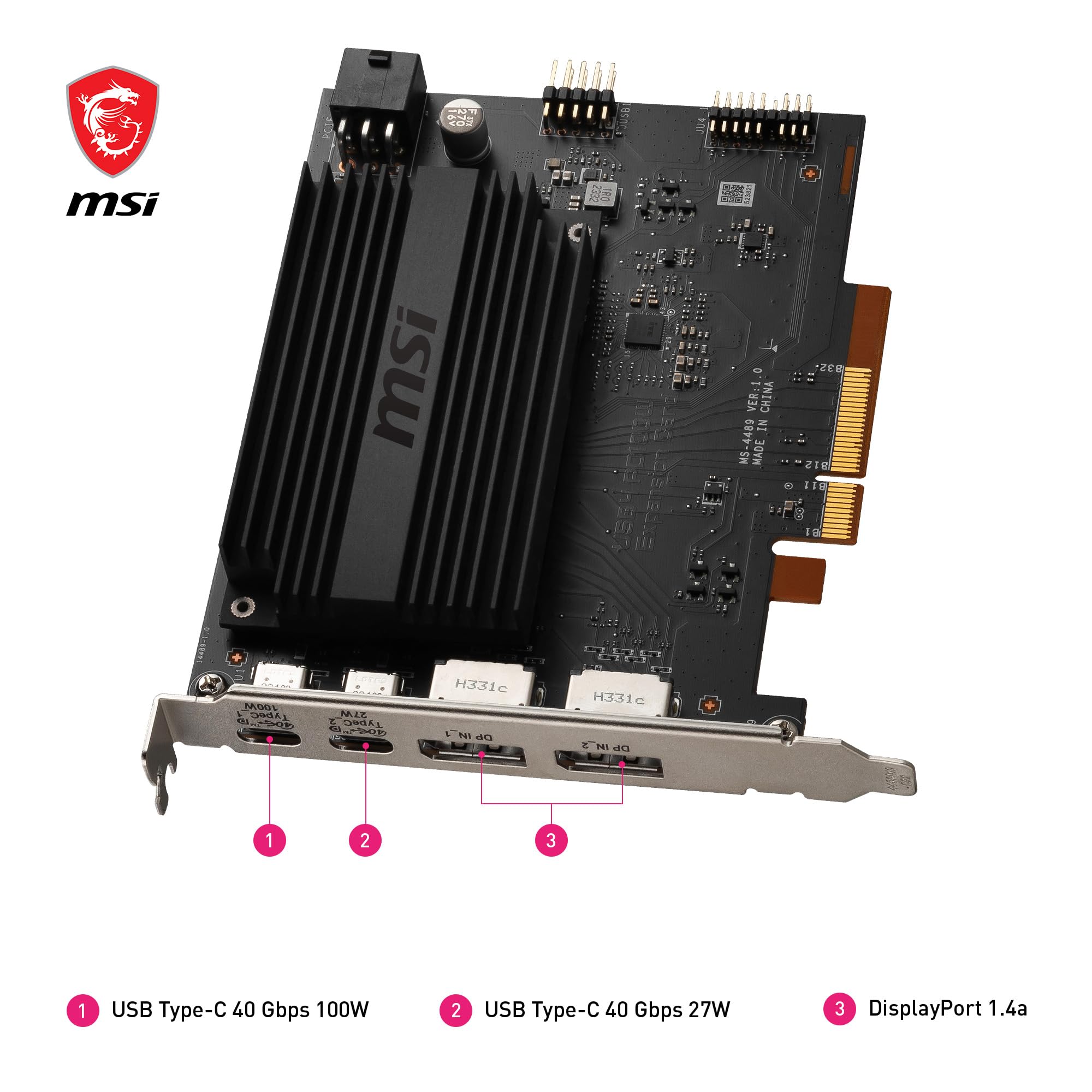 Amazon.com: MSI USB4 PD100W Expansion Card PCI-e, Dual Ports